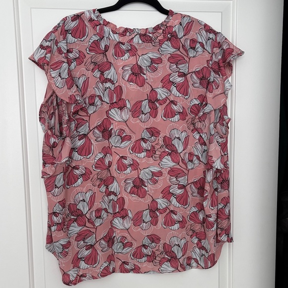 Floral Blouse with Ruffle Sleeves - Picture 6 of 6